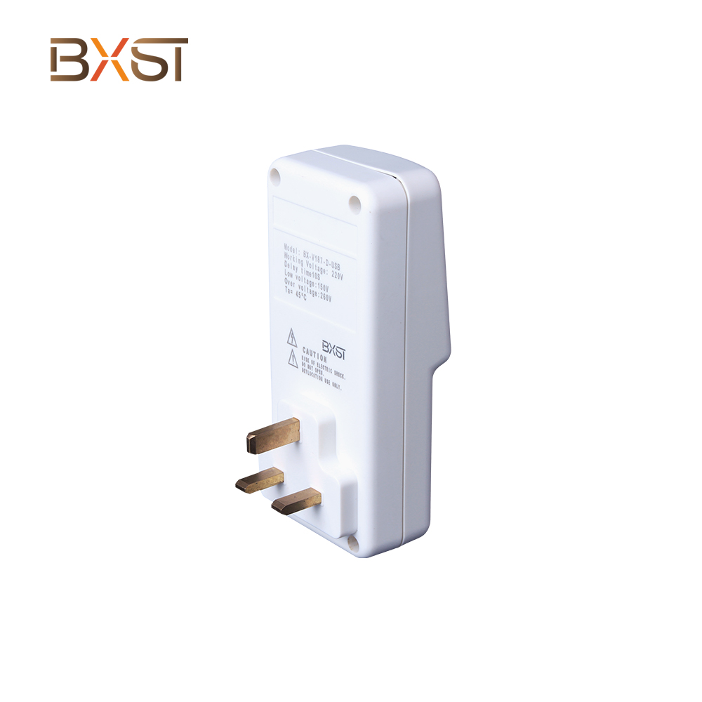 BXST TV Guard UK插头插头自动电压保护器带USB V187-D-USB