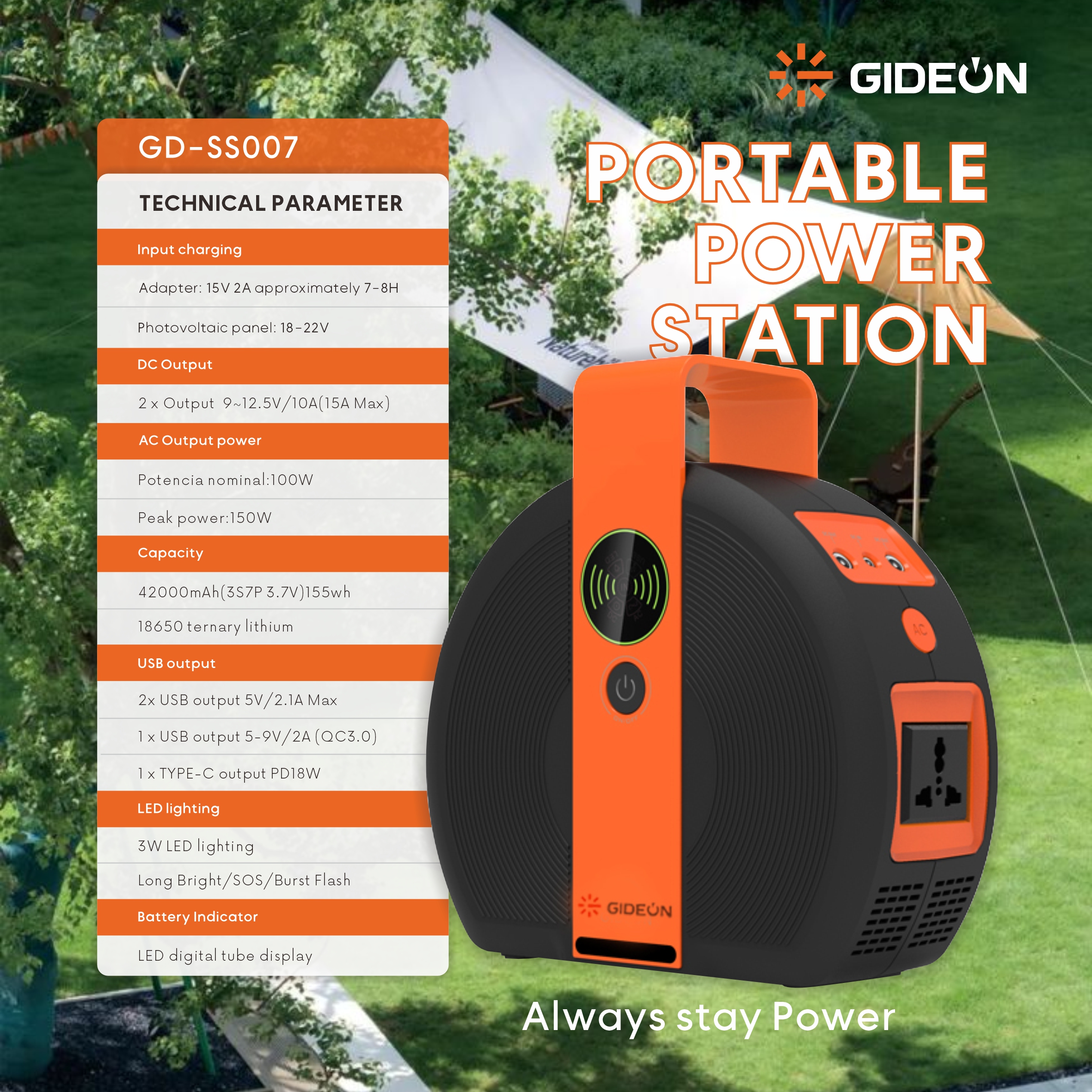 Gideon Portable Power Station在任何地方为您的冒险供电 