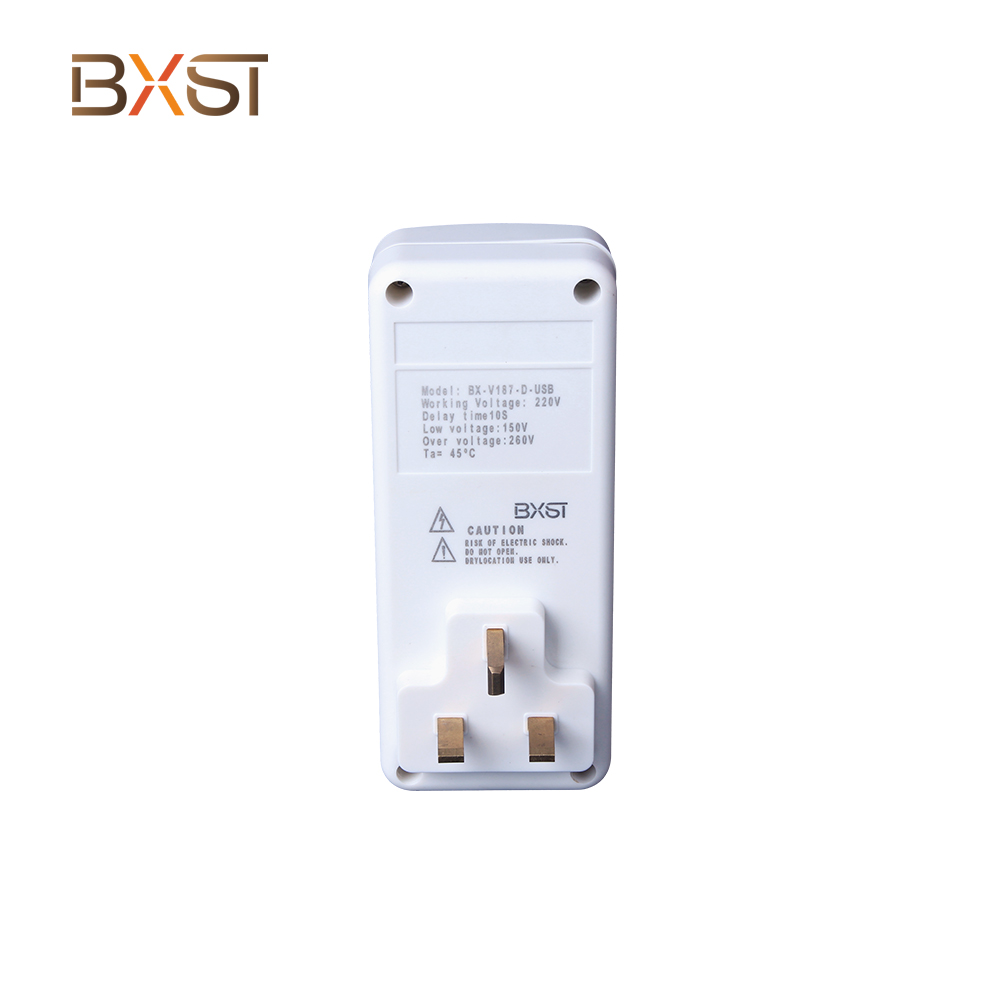 BXST TV Guard UK插头插头自动电压保护器带USB V187-D-USB