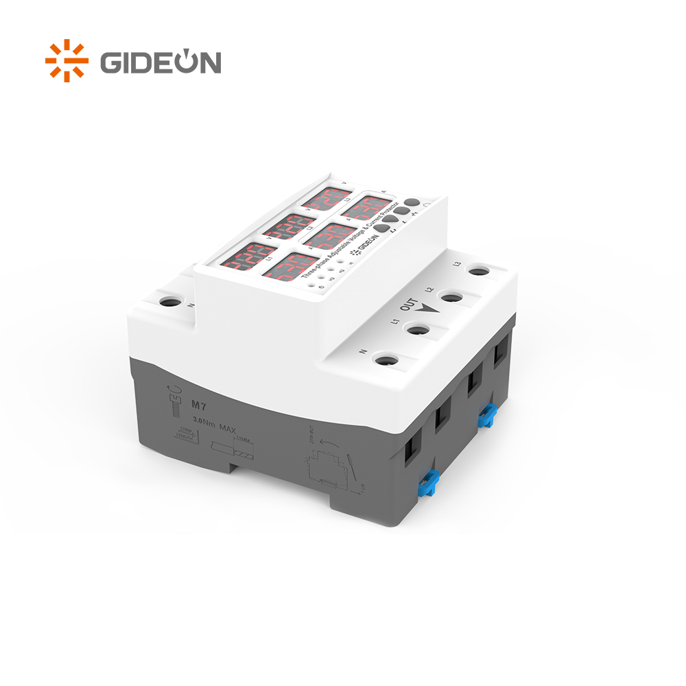 GD-V598-63A DIN轨道三相自动电压和电压底电压保护器