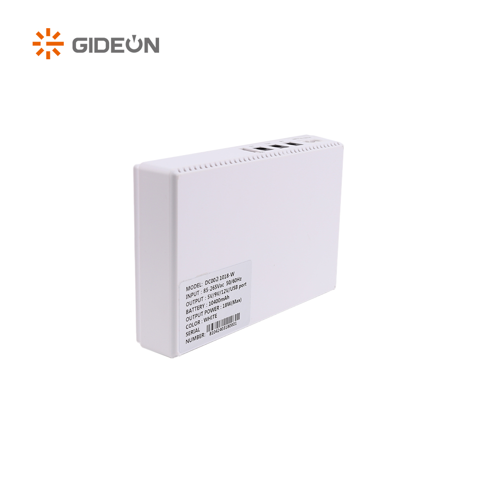 GD-DC002-DC1018P领导的8800mah/10400mah迷你DC UPS与白色